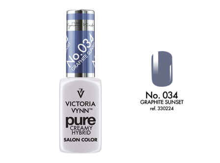 Gellak Victoria Vynn&trade; Gel Nagellak - Gel Polish - Pure Creamy Hybrid  - 8 ml - Graphite Sunset  - 034 - Blauw