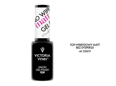 Victoria Vynn&trade; Gellak Top coat zonder plaklaag Matt - No Wipe MATT  8 ml. - Topcoat welke een matte finish geeft 