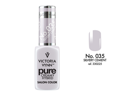 Gellak Victoria Vynn&trade; Gel Nagellak - Gel Polish - Pure Creamy Hybrid  - 8 ml - Silvery Cement  - 035 - Grijs