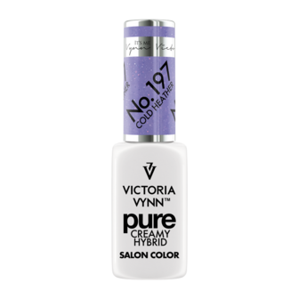 Gellak Victoria Vynn | Pastel Paars glitter | 197 | Gel Nagellak | Pure Creamy Hybrid | 8 ml | Cold Heather 