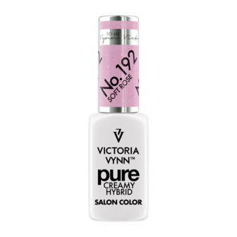 Gellak Victoria Vynn | Pastel Roze Glitter | 192 | Gel Nagellak | Pure Creamy Hybrid | 8 ml | Soft Rose