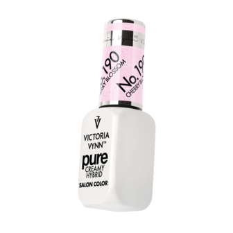 Gellak Victoria Vynn | Pastel Roze Glitter | 190 | Gel Nagellak | Pure Creamy Hybrid | 8 ml | Cherry Blossom