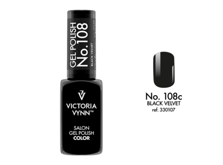Gellak Victoria Vynn&trade; Gel Nagellak - Salon Gel Polish Color 108 - 8 ml. - Black Velvet
