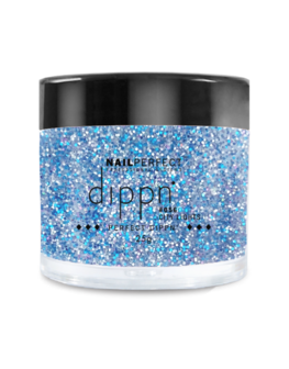 Dip poeder voor nagels | Dippn Nailperfect | 056 City Lights | 25gr | Blauw Glitter