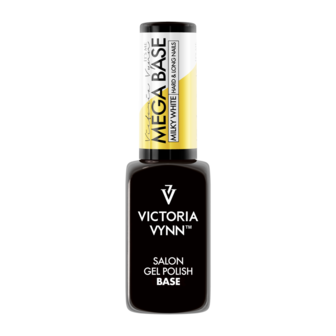 Rubber Base - Victoria Vynn&trade; Gel Polish Mega Base - Hard &amp; Long Nails - Milky White 8 ml. - builder gel in een flesje - Nude van kleur