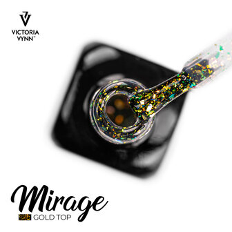 Victoria Vynn | Mirage  Gold |  Topgel | Topcoat No Wipe | Gold Sparkle | Glitter | 8ML