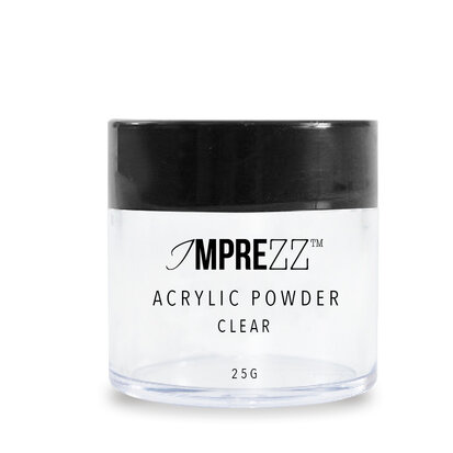IMPREZZ® acrylpoeder - acrylic powder Clear 25 gr. - Transparant - Goedkope acrylpoeder  voor de professional 