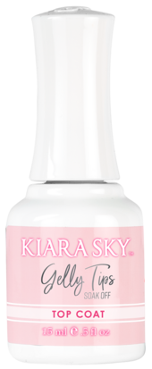 Kiara Sky Gelly Tips TOP COAT 15ML - Onmisbaar voor jouw gelly tips behandeling