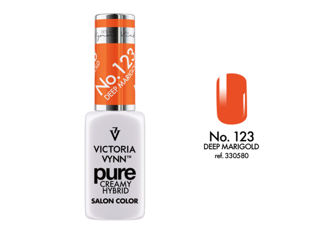Gellak Victoria Vynn™ Gel Nagellak - Gel Polish - Pure Creamy Hybrid  - 8 ml - Marigold Deep  - 123
