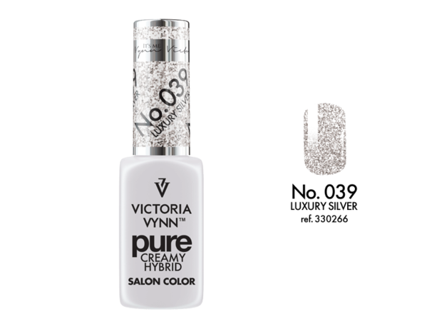 Gellak Victoria Vynn™ Gel Nagellak - Gel Polish - Pure Creamy Hybrid  - 8 ml - Luxury Silver  - 039