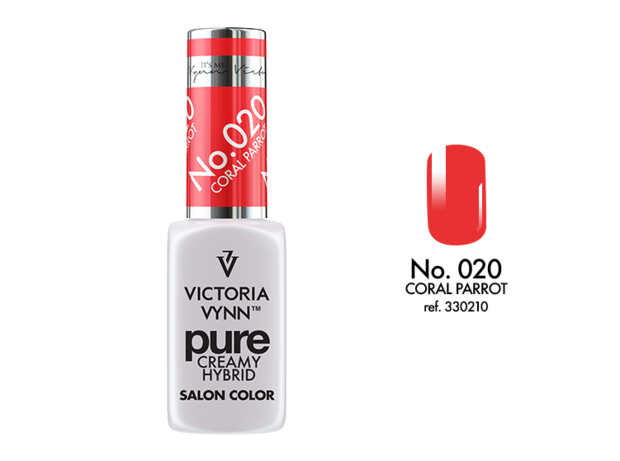 Gellak Victoria Vynn™ Gel Nagellak - Gel Polish - Pure Creamy Hybrid  - 8 ml - Coral Parrot  - 020 - Rood/Oranje