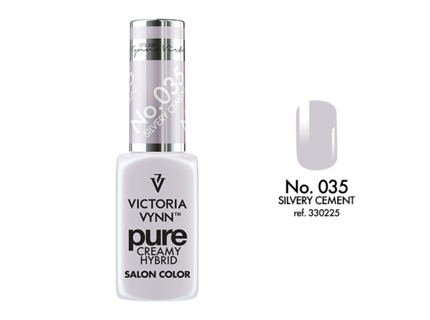 Gellak Victoria Vynn™ Gel Nagellak - Gel Polish - Pure Creamy Hybrid  - 8 ml - Silvery Cement  - 035 - Grijs