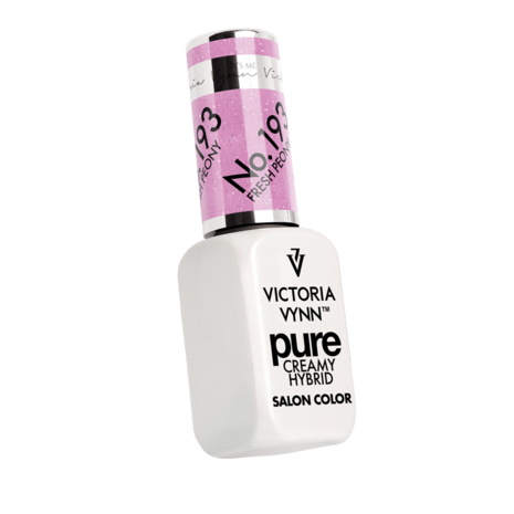 Gellak Victoria Vynn | Pastel Roze Glitter | 193 | Gel Nagellak | Pure Creamy Hybrid | 8 ml | Fresh Peony