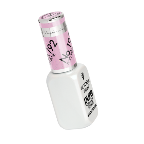 Gellak Victoria Vynn | Pastel Roze Glitter | 192 | Gel Nagellak | Pure Creamy Hybrid | 8 ml | Soft Rose
