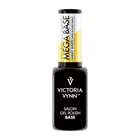 Rubber Base - Victoria Vynn™ Gel Polish Mega Base - Hard & Long Nails - Milky White 8 ml. - builder gel in een flesje - Nude van kleur