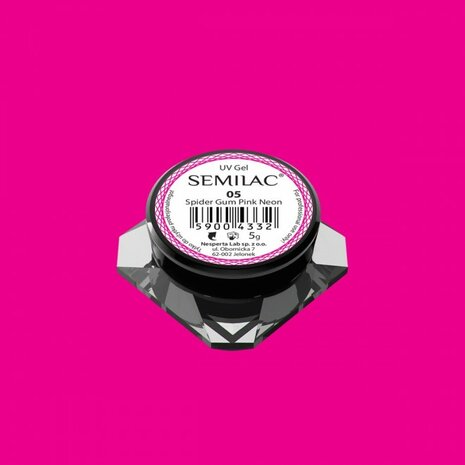 05 Semilac Spider Gum Pink Neon - Nailart spidergel