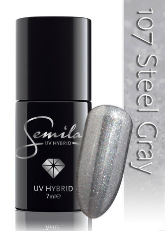 107 UV Hybrid Semilac Steel Gray 7 ml.