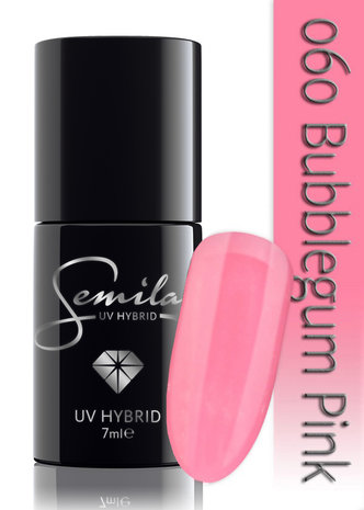 060 UV Hybrid Semilac Bubblegum Pink 7 ml.